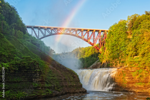 Rainbow Over The Arch At Letchworth State Park