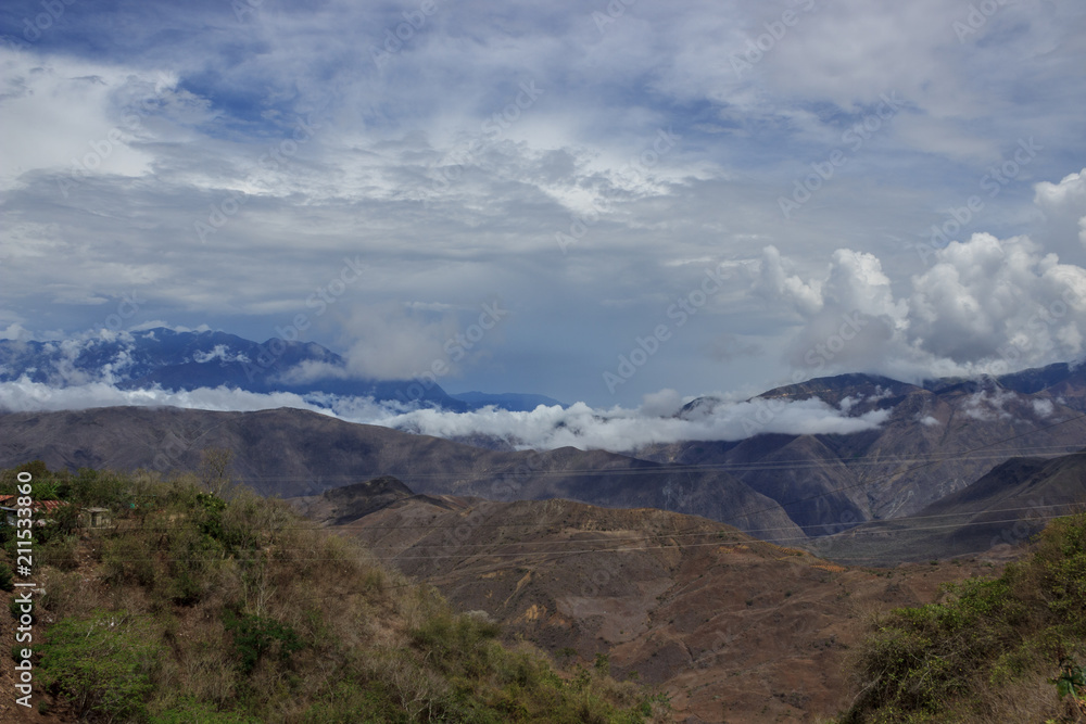Fototapeta premium View on the andes in Colombia