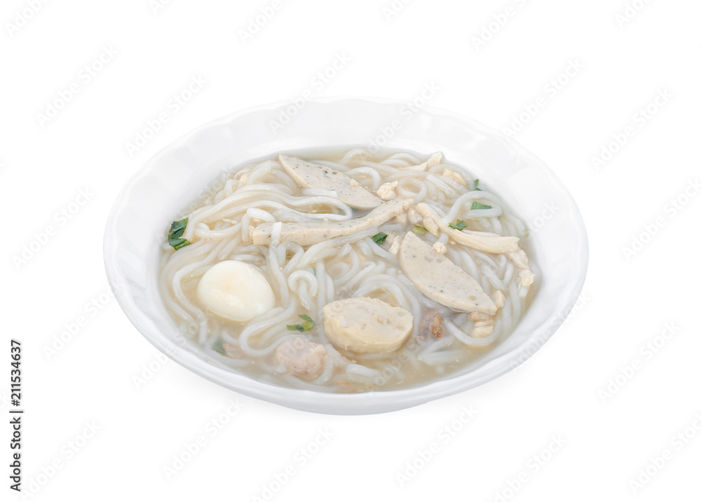 jubbui thai and vietnamese food isolated on white