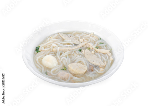 jubbui thai and vietnamese food isolated on white