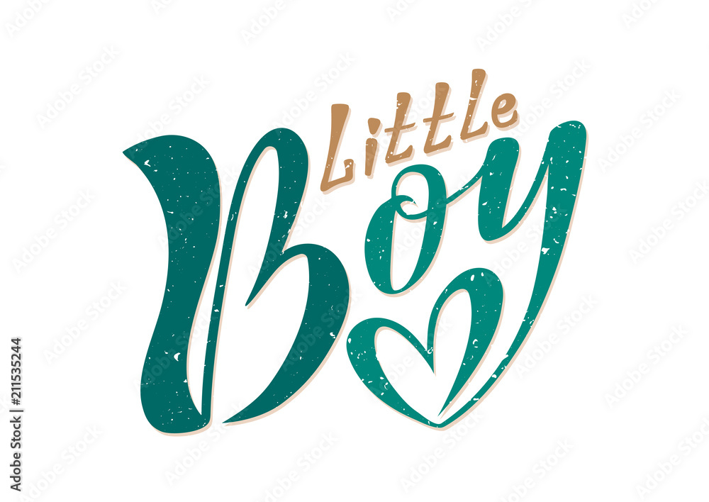 Beautiful handwritten text little boy on a textured background for holidays, baby shower, baby's birth, postcard, packing, printing on clothes, banner. Vector. Beautiful handwritten text little boy on a textured background for holidays, baby shower, baby's birth, postcard, packing, printing on clothes, banner. Vector.