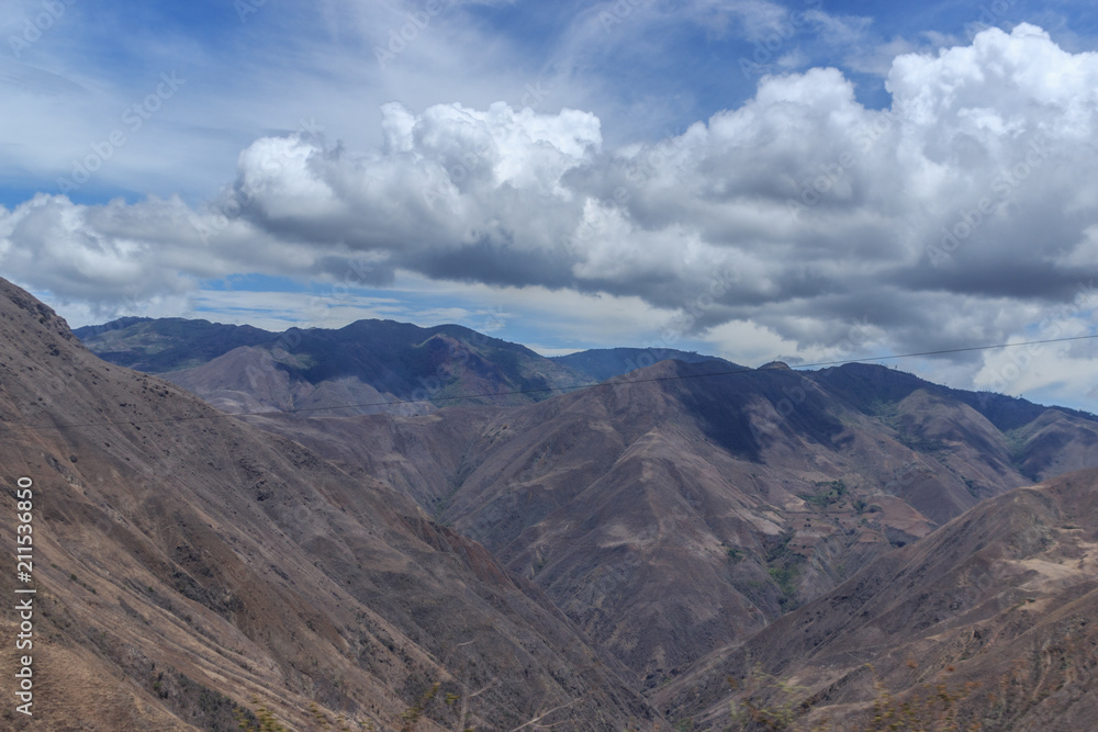 View on the andes in Colombia