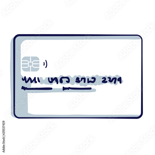 Credit cards icon. Credit cards sketch icon for infographic, website or app. Hand drawn doodle cartoon vector illustration.
