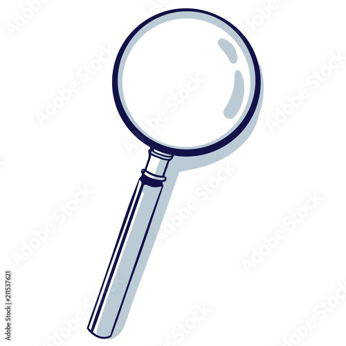 Magnifying Glass Doodle. A hand drawn vector doodle illustration of a magnifying glass.