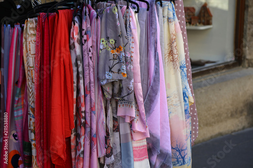 Beautiful multi-colored scarf for sale © leomalsam