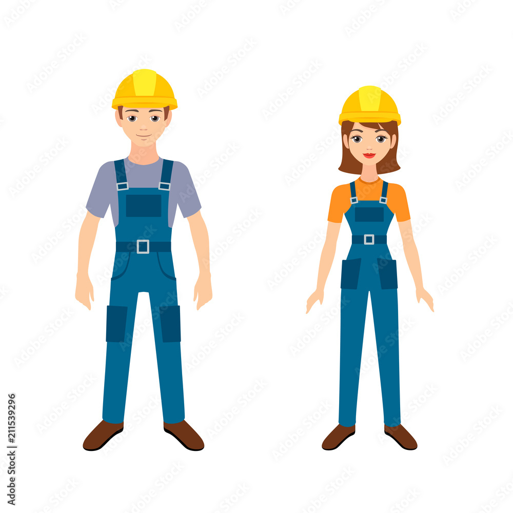 Two young workers Two young workers
