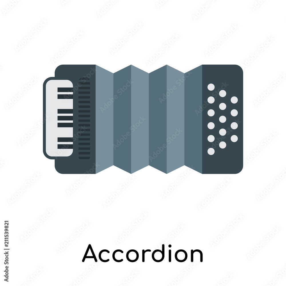 Accordion icon vector sign and symbol isolated on white background, Accordion logo concept Accordion icon vector sign and symbol isolated on white background, Accordion logo concept