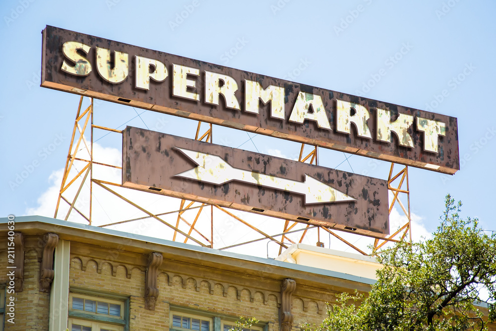 Obraz premium Schild 295 - Supermarkt