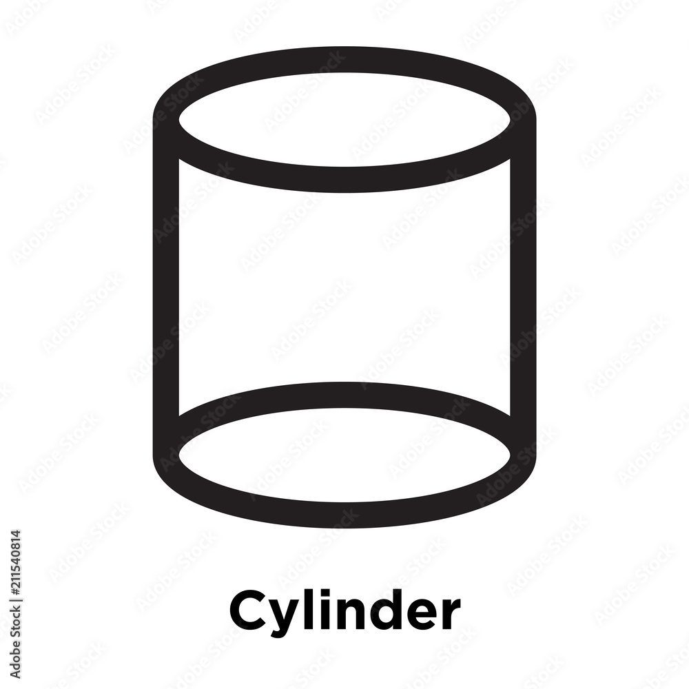 Cylinder volumetrical shape icon vector sign and symbol isolated on white background, Cylinder volumetrical shape logo concept Cylinder volumetrical shape icon vector sign and symbol isolated on white background, Cylinder volumetrical shape logo concept