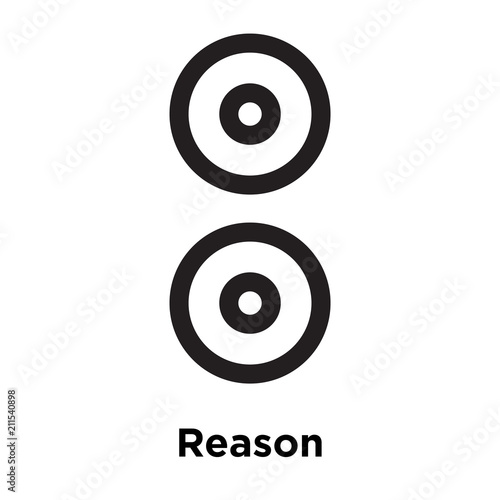 Reason symbol icon vector sign and symbol isolated on white background, Reason symbol logo concept