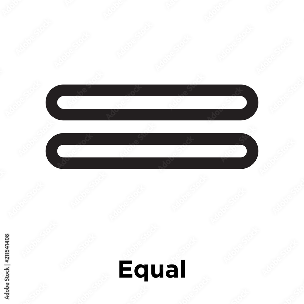 White Equal Sign