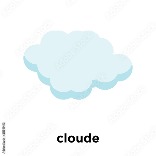 cloude icon vector sign and symbol isolated on white background, cloude logo concept