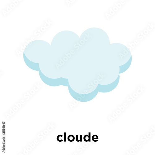 cloude icon vector sign and symbol isolated on white background, cloude logo concept