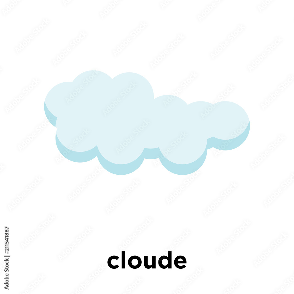 cloude icon vector sign and symbol isolated on white background, cloude logo concept
