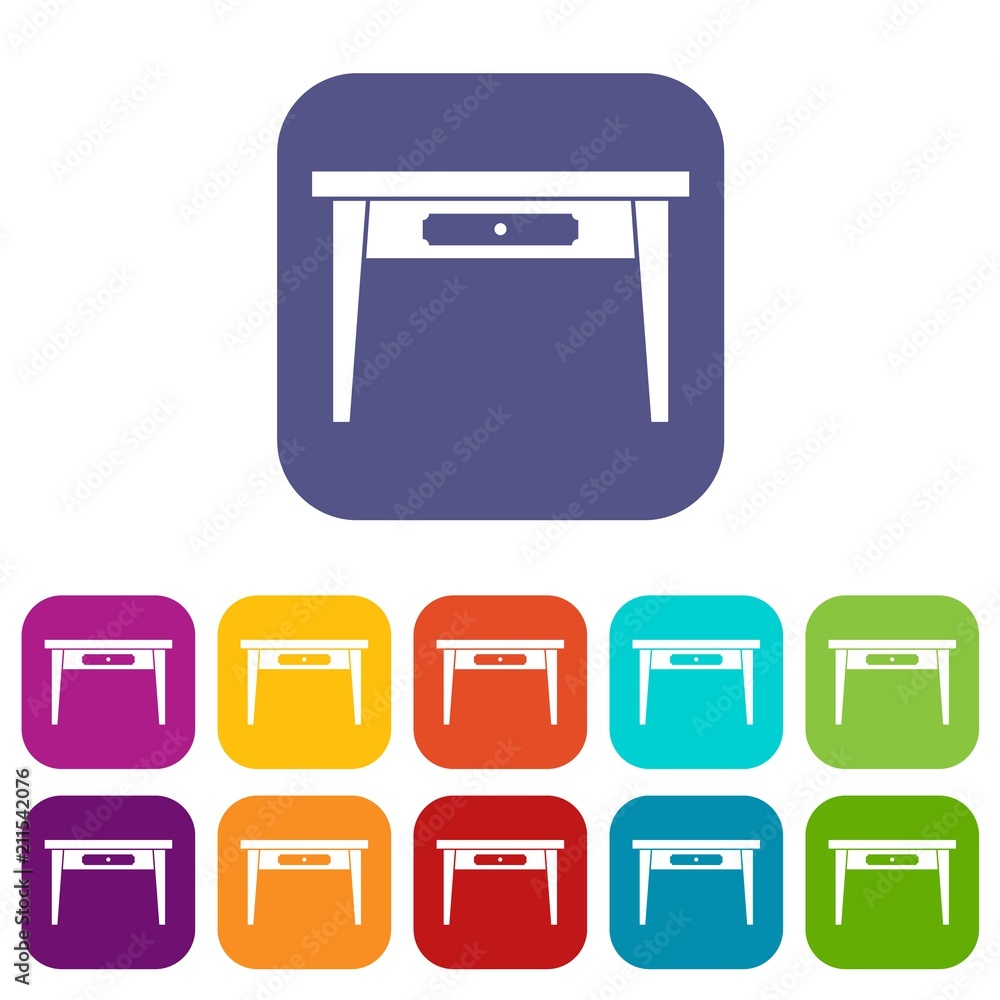 Wooden table in simple style isolated on white background vector illustration Wooden table in simple style isolated on white background vector illustration