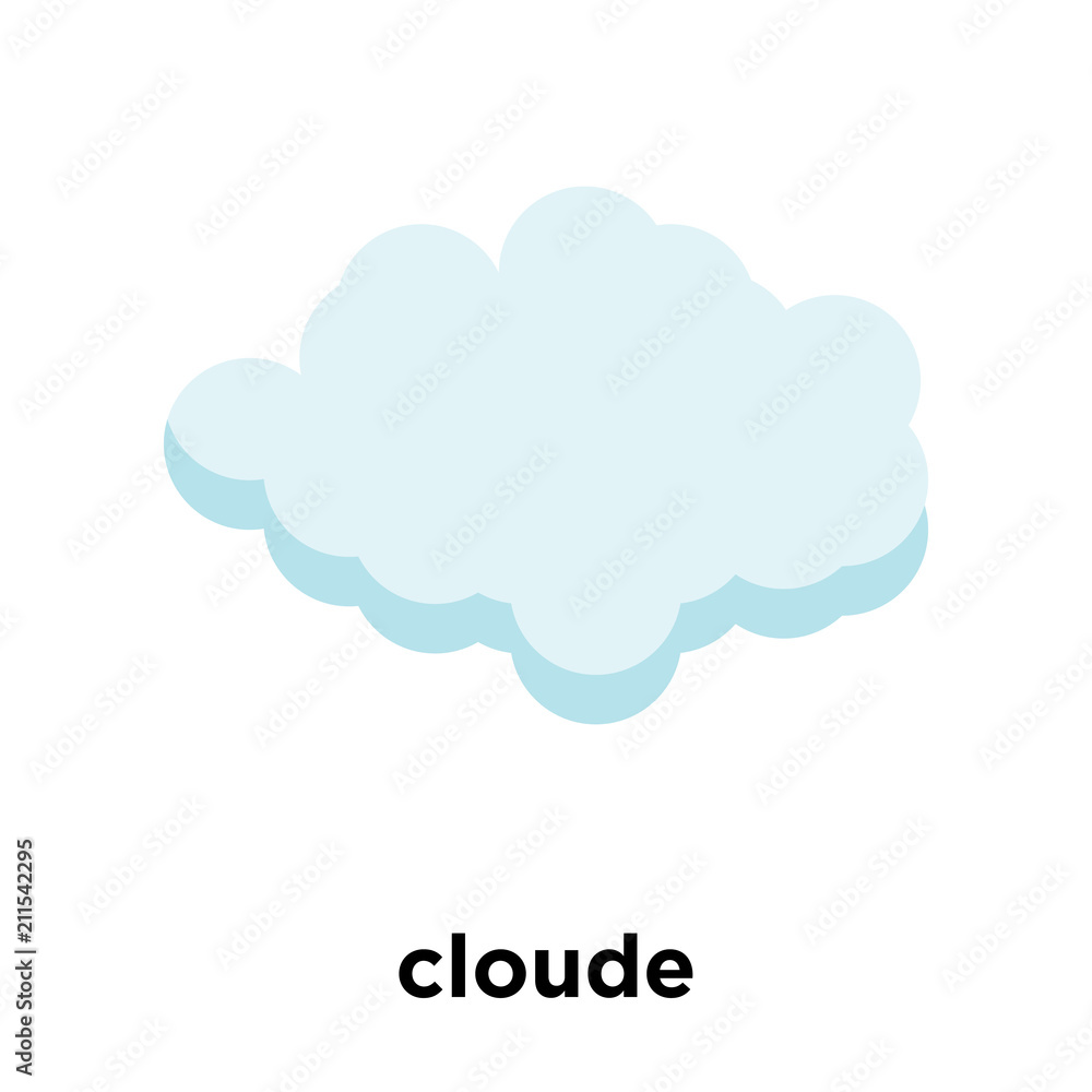 cloude icon vector sign and symbol isolated on white background, cloude logo concept