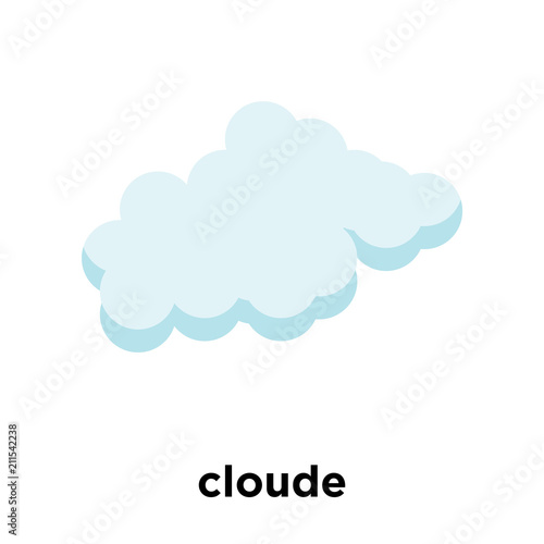 cloude icon vector sign and symbol isolated on white background, cloude logo concept
