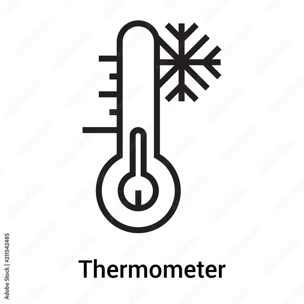 Thermometer icon vector sign and symbol isolated on white background, Thermometer logo concept Thermometer icon vector sign and symbol isolated on white background, Thermometer logo concept