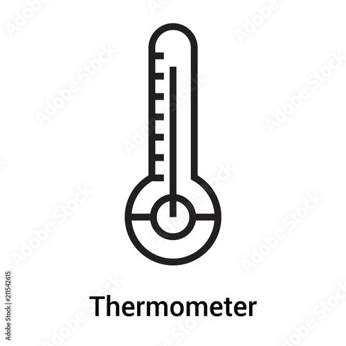 Thermometer icon vector sign and symbol isolated on white background, Thermometer logo concept