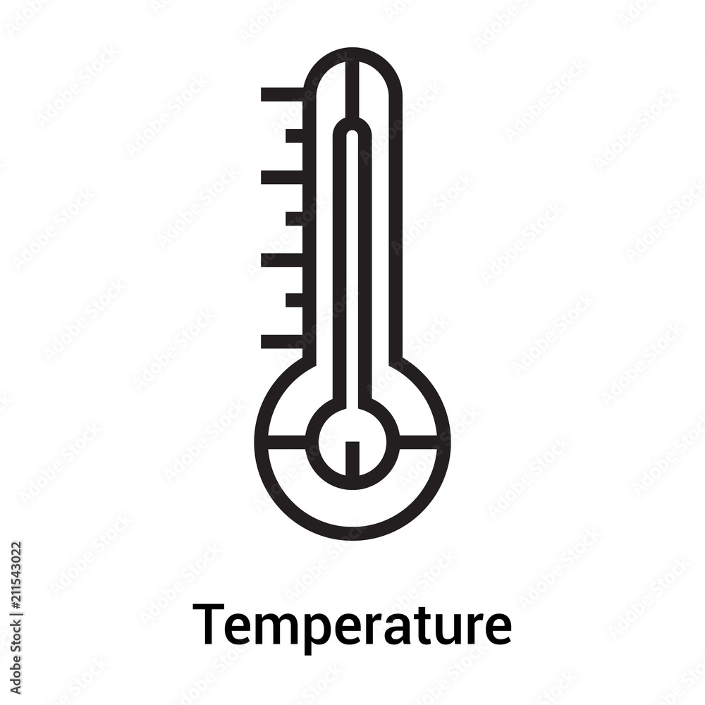 Temperature icon vector sign and symbol isolated on white background, Temperature logo concept Temperature icon vector sign and symbol isolated on white background, Temperature logo concept