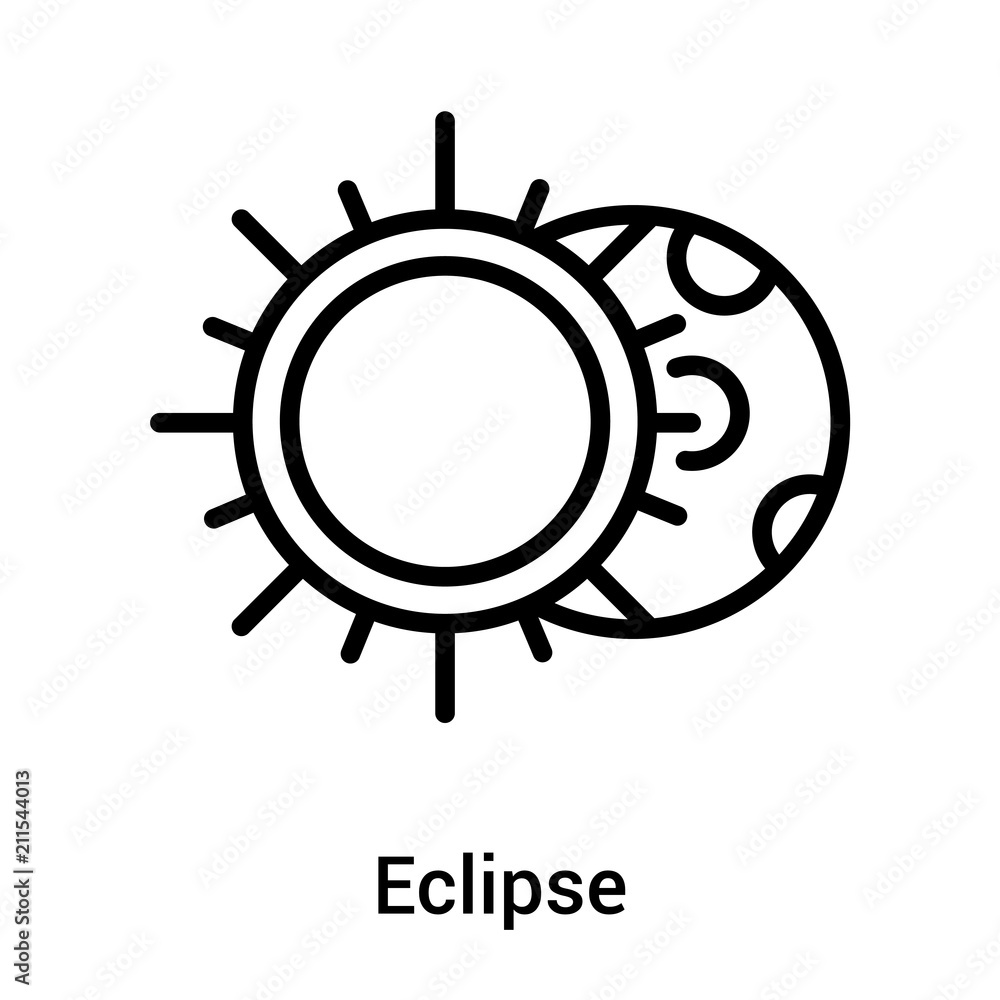 Eclipse icon vector sign and symbol isolated on white background, Eclipse logo concept Eclipse icon vector sign and symbol isolated on white background, Eclipse logo concept