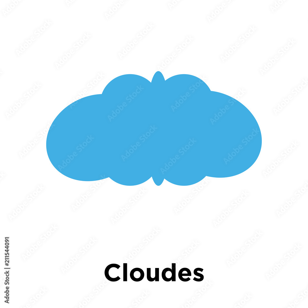 Cloudes icon vector sign and symbol isolated on white background, Cloudes logo concept