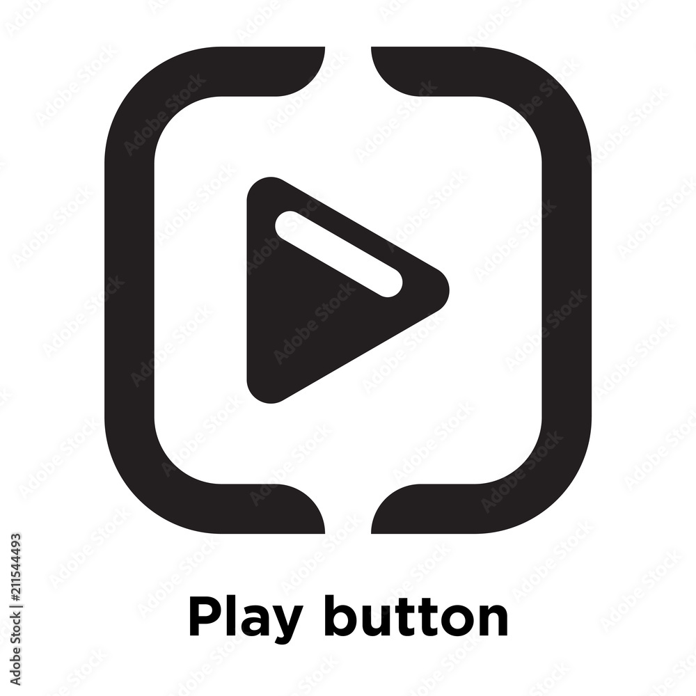 Play button icon vector sign and symbol isolated on white background, Play button logo concept Play button icon vector sign and symbol isolated on white background, Play button logo concept