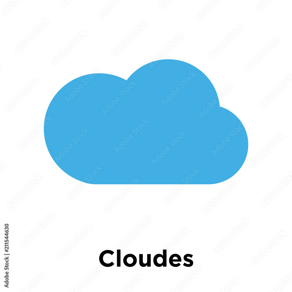 Cloudes icon vector sign and symbol isolated on white background, Cloudes logo concept