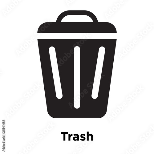 Trash icon vector sign and symbol isolated on white background, Trash logo concept