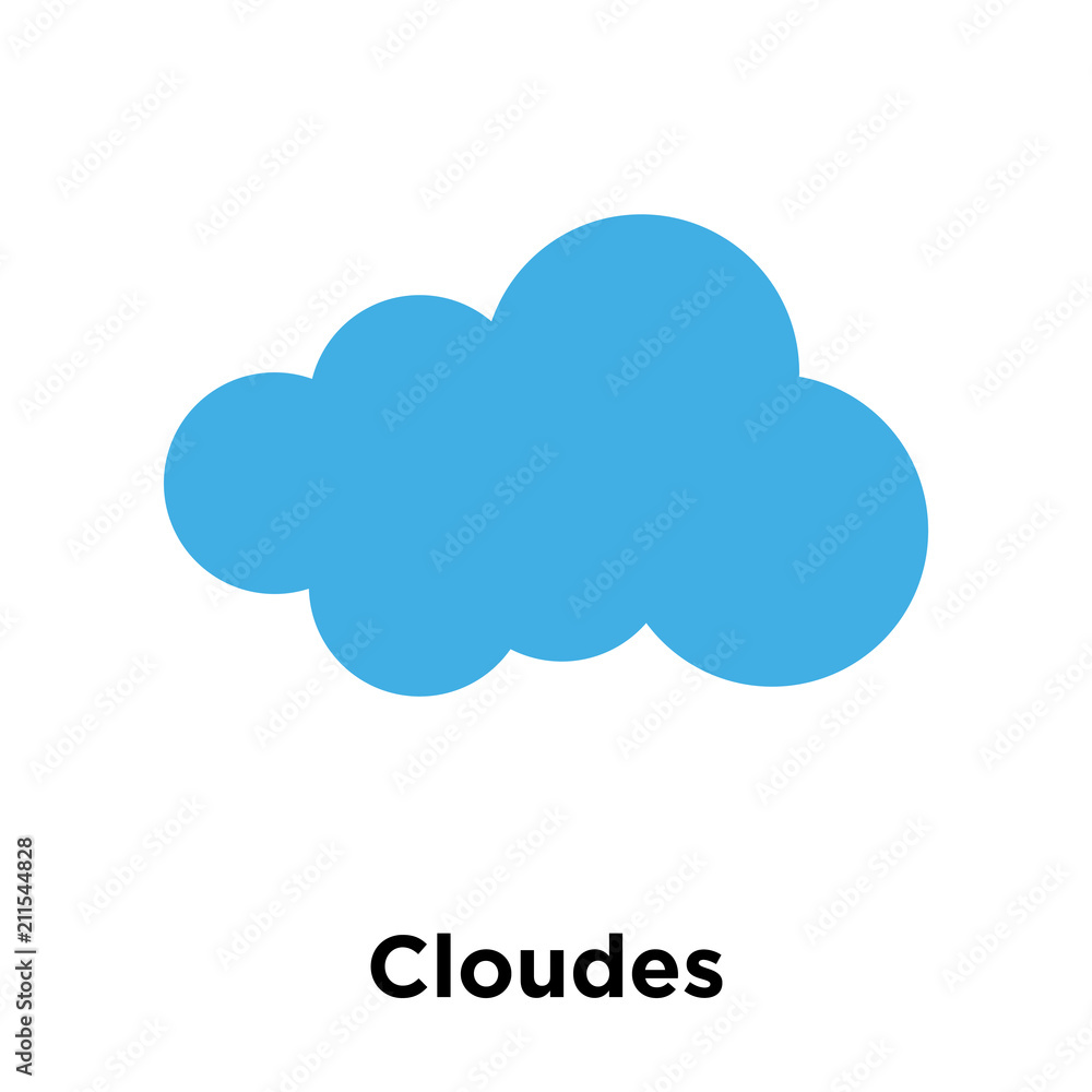 Cloudes icon vector sign and symbol isolated on white background, Cloudes logo concept