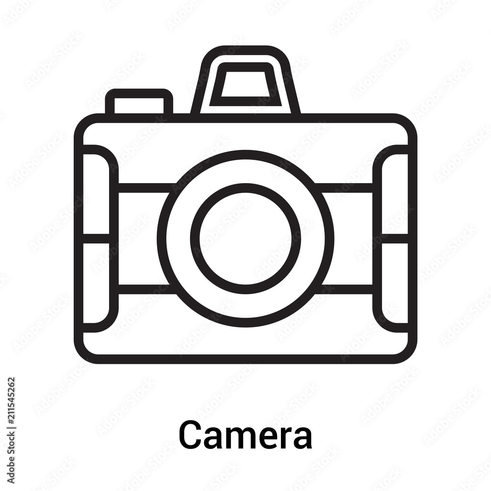 Camera icon vector sign and symbol isolated on white background, Camera logo concept Camera icon vector sign and symbol isolated on white background, Camera logo concept