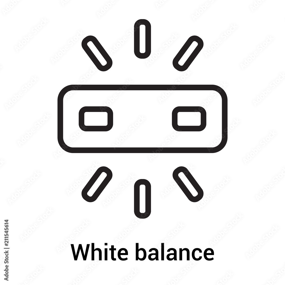 White balance icon vector sign and symbol isolated on white background, White balance logo concept White balance icon vector sign and symbol isolated on white background, White balance logo concept