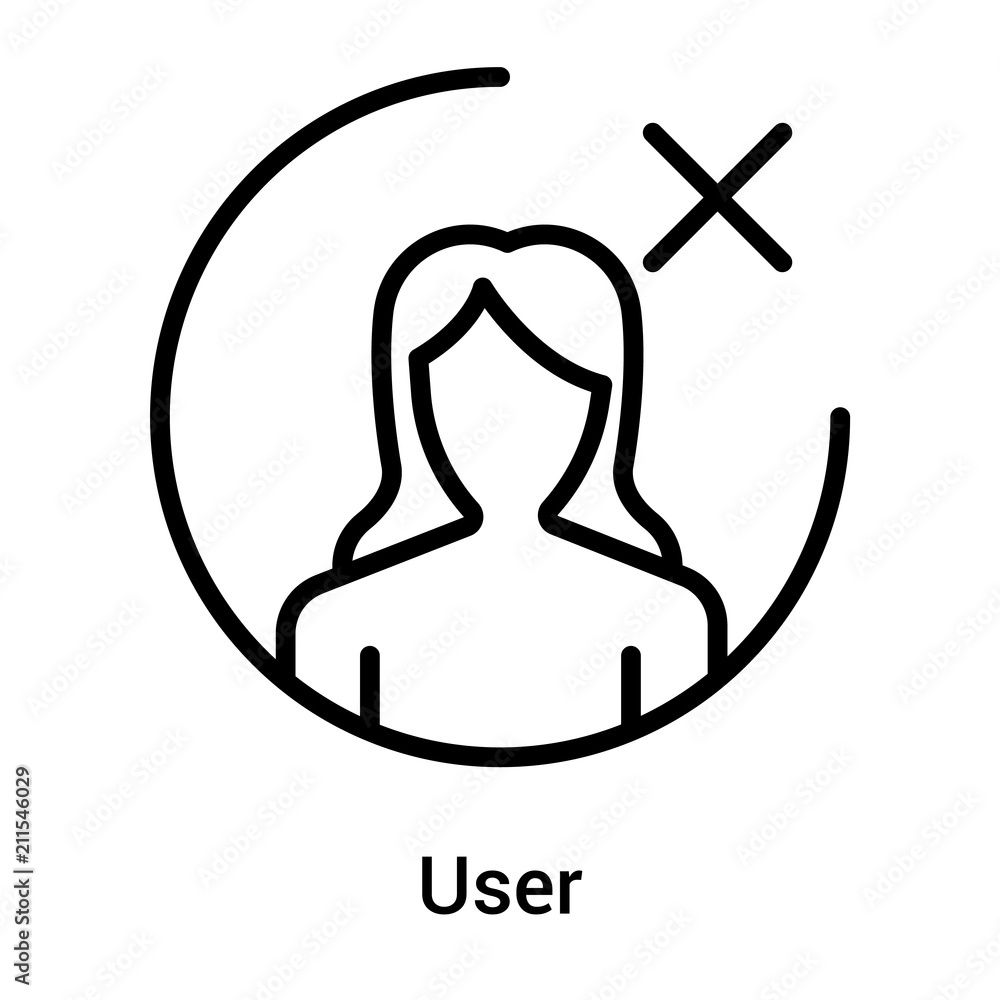 User icon vector sign and symbol isolated on white background, User logo concept