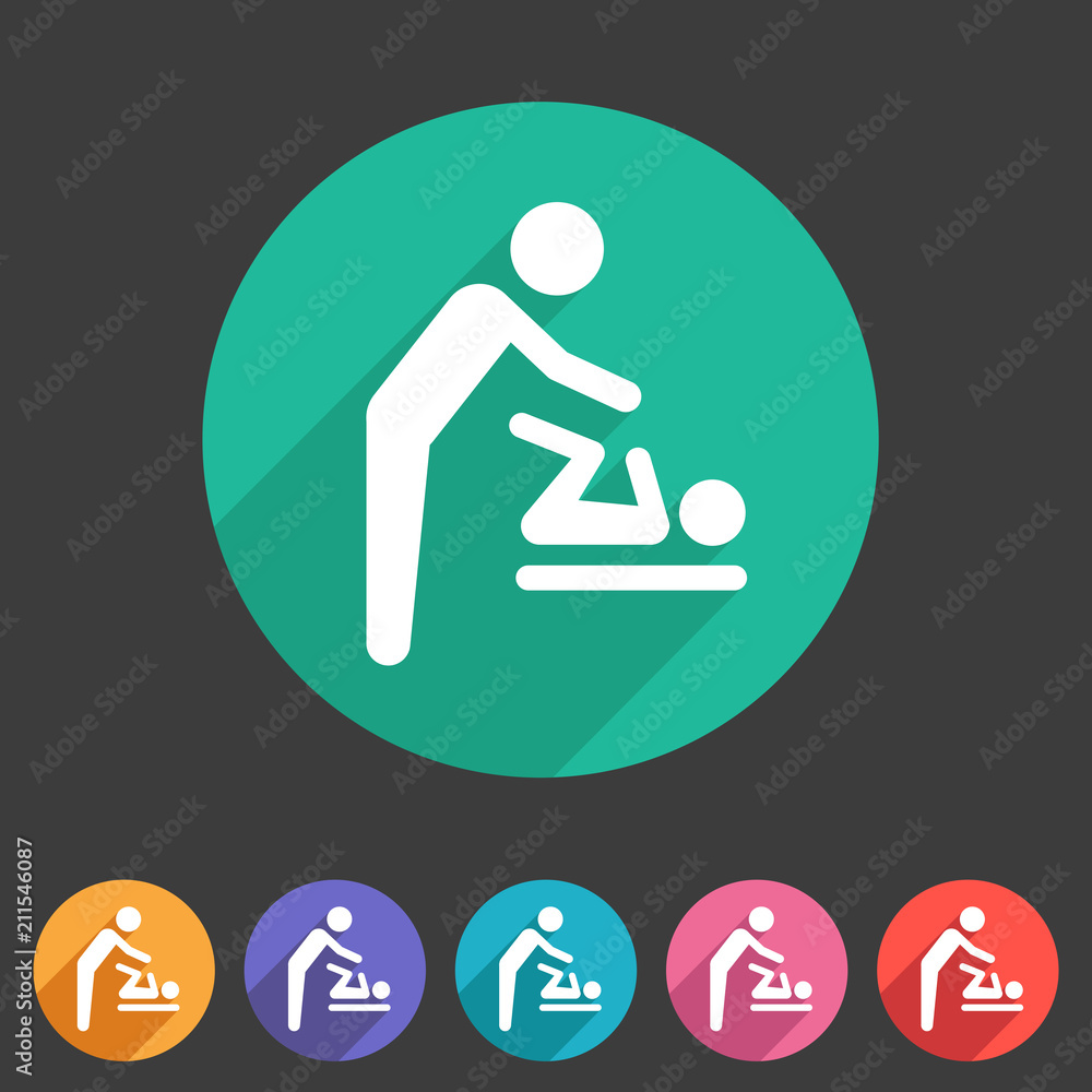 Baby mother care room symbol icon flat web sign symbol logo label Baby mother care room symbol icon flat web sign symbol logo label
