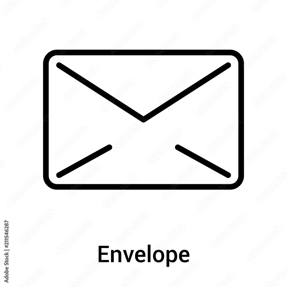 Envelope icon vector sign and symbol isolated on white background, Envelope logo concept Envelope icon vector sign and symbol isolated on white background, Envelope logo concept
