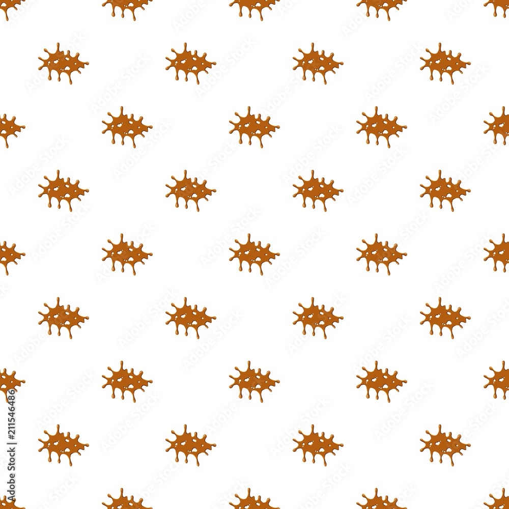Big caramel stain pattern seamless repeat in cartoon style vector illustration Big caramel stain pattern seamless repeat in cartoon style vector illustration