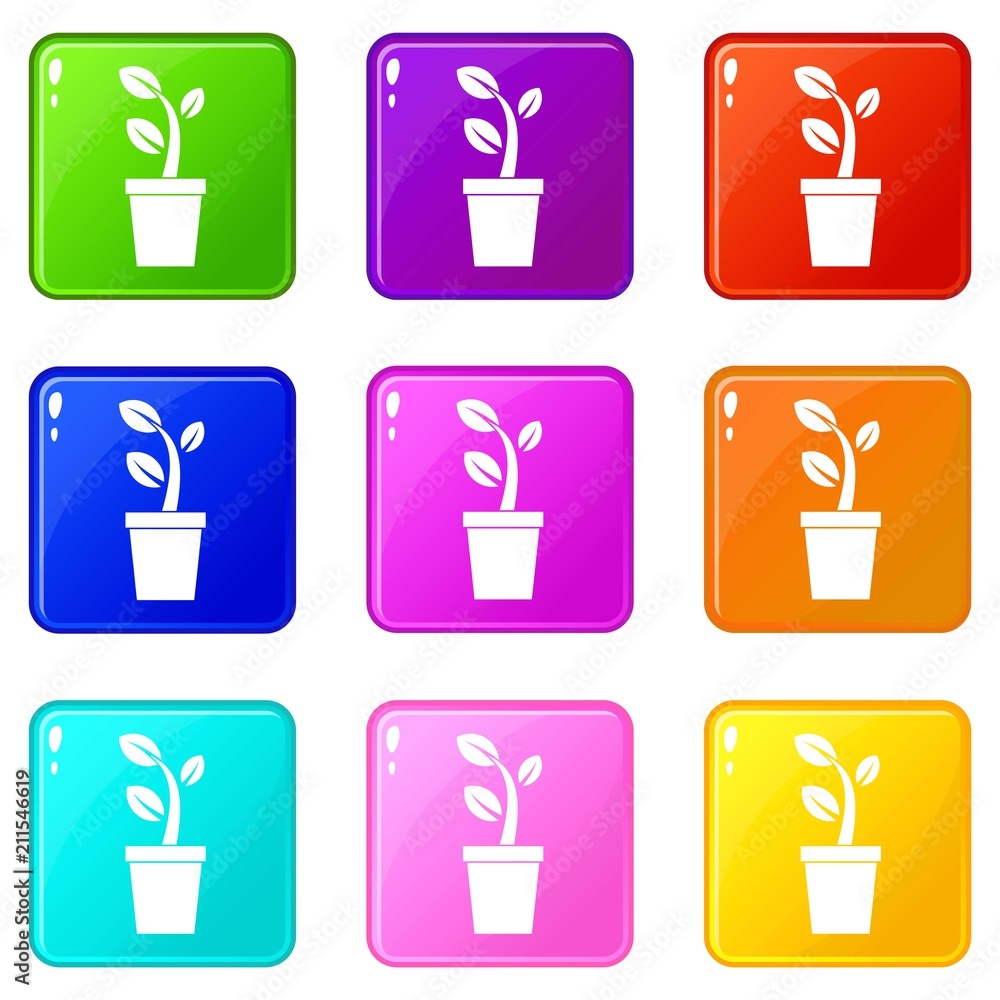 Sprout in pot in simple style isolated on white background vector illustration Sprout in pot in simple style isolated on white background vector illustration