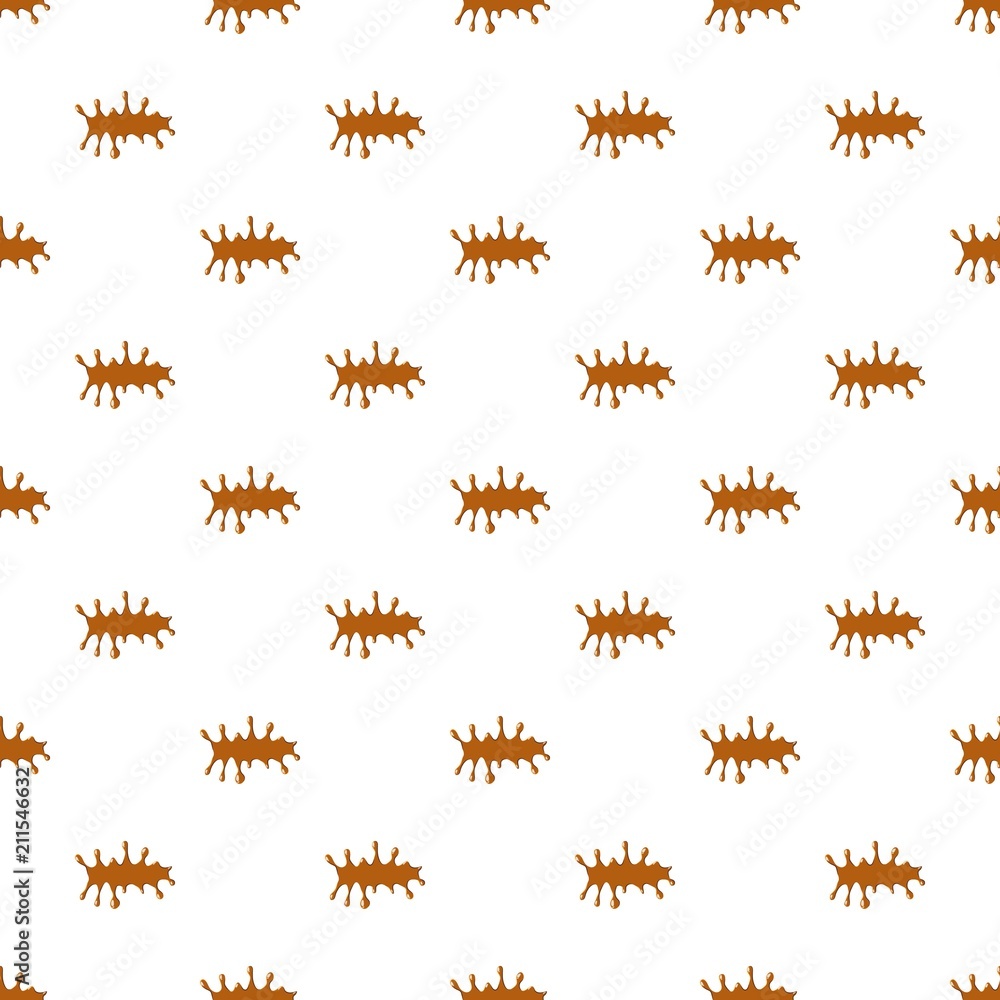 Puddle of caramel pattern seamless repeat in cartoon style vector illustration