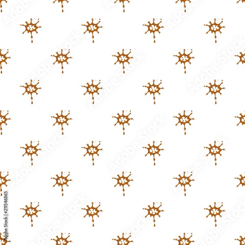 Large drops of caramel pattern seamless repeat in cartoon style vector illustration