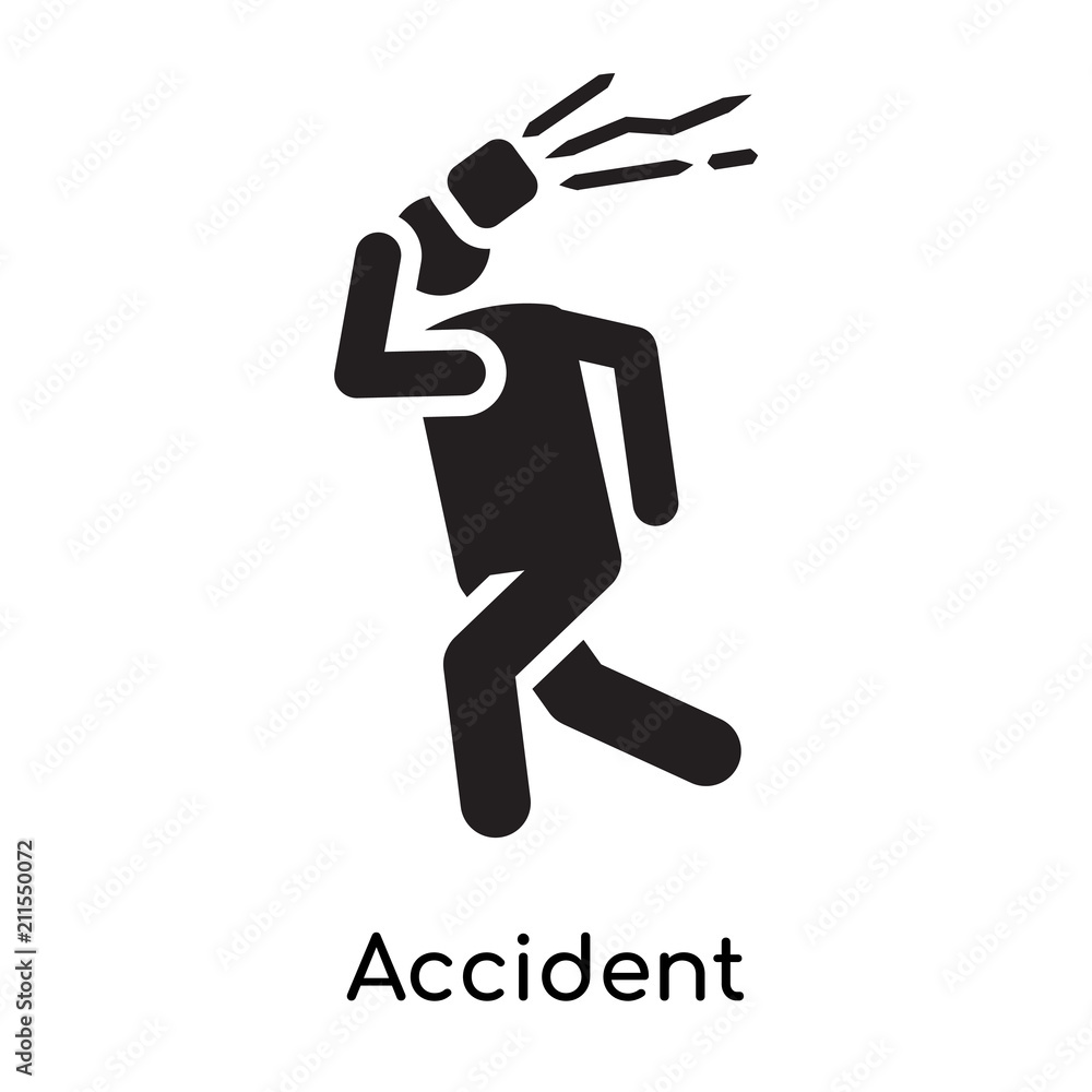 Accident icon vector sign and symbol isolated on white background, Accident logo concept icon Accident icon vector sign and symbol isolated on white background, Accident logo concept icon