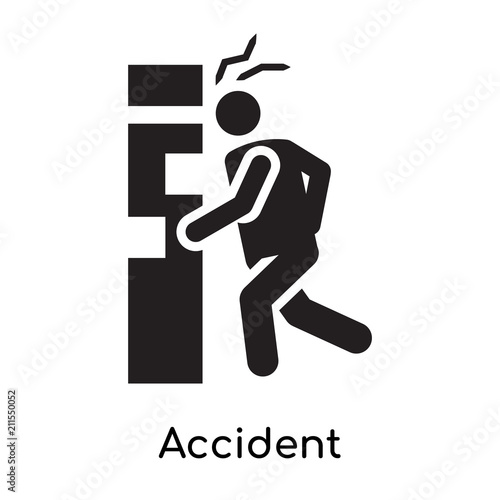 Accident icon vector sign and symbol isolated on white background, Accident logo concept icon