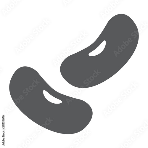 Kidney beans glyph icon, vegetable and diet, vegetarian sign, vector graphics, a solid pattern on a white background, eps 10.