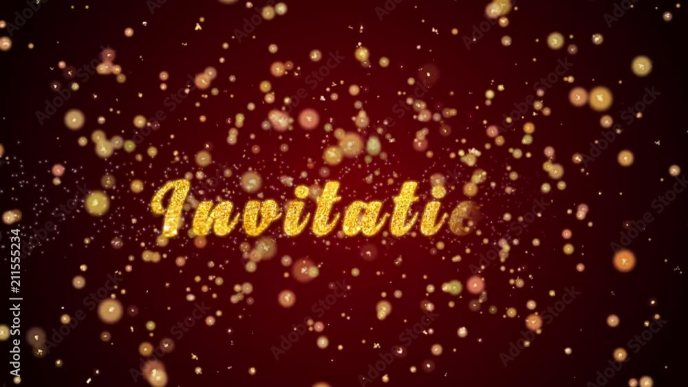 Invitation Greeting Card text with sparkling particles shiny background for Celebration,wishes,Events,Message,Holidays,Festival. Invitation Greeting Card text with sparkling particles shiny background for Celebration,wishes,Events,Message,Holidays,Festival.