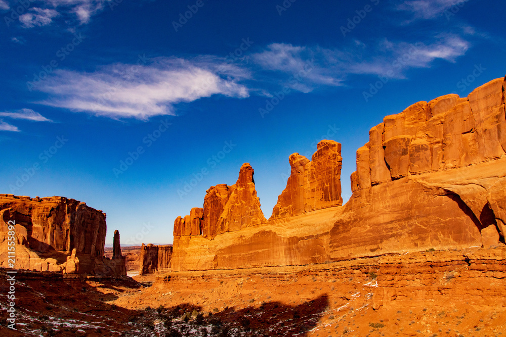 Park Avenue Formation in Arches National Park as the Shadows Lengthen Park Avenue Formation in Arches National Park as the Shadows Lengthen