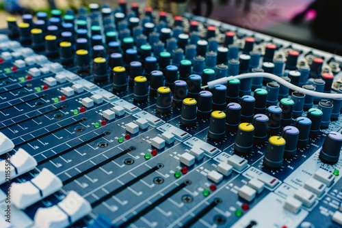 Audio mixing console working