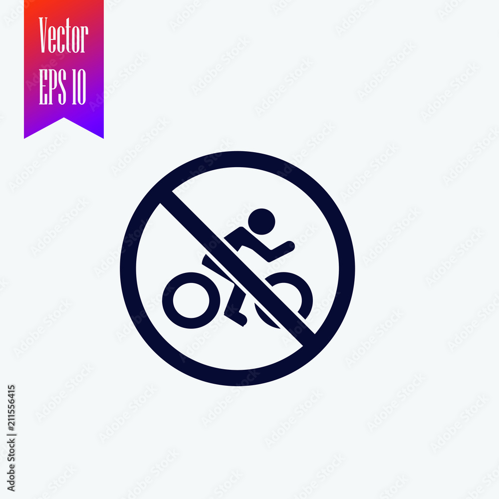 no bike icon vector