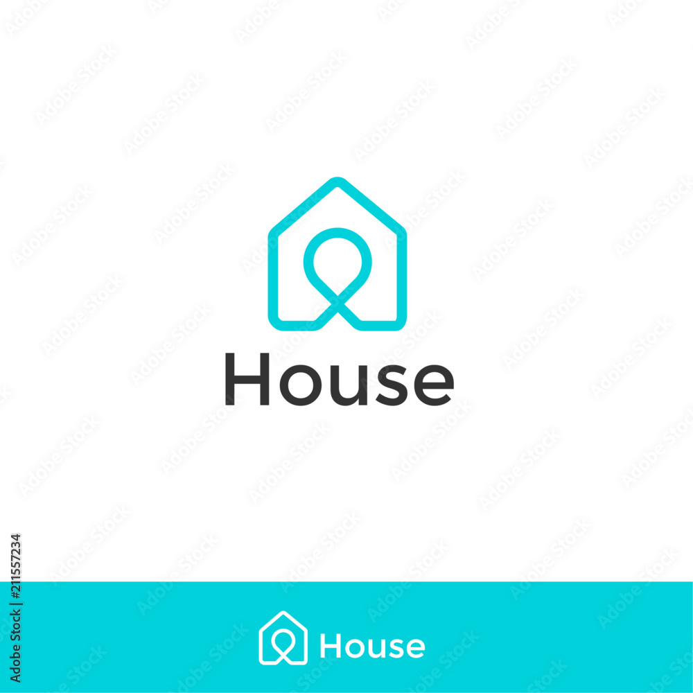 House Pin Logo Design Template House Pin Logo Design Template
