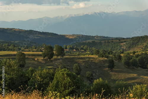 Sunset Landscape of Ograzhden Mountain, Blagoevgrad Region, Bulgaria