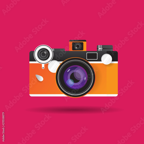 Vintage camera vector set , unique and creative