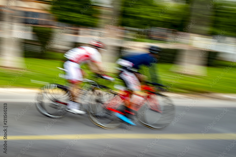Cycling, motion blur